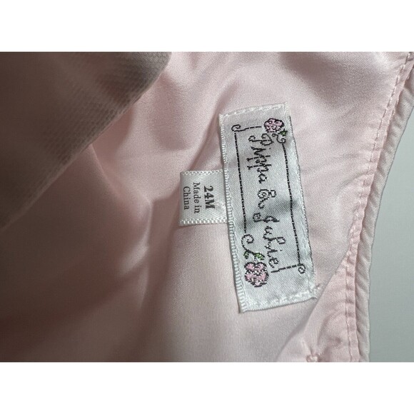 Pippa & Julie Light Pink Embroidered Star Dress Sz 24 Months - Picture 4 of 5